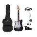 VISIONSTRING Mini Left-Handed Electric Guitar, Black