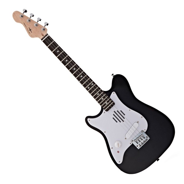 VISIONSTRING Mini Left-Handed Electric Guitar, Black