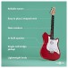 VISIONSTRING Mini Electric Guitar, Red