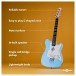 VISIONSTRING Mini Electric Guitar, Blue