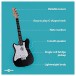 VISIONSTRING Mini Left-Handed Electric Guitar, Black