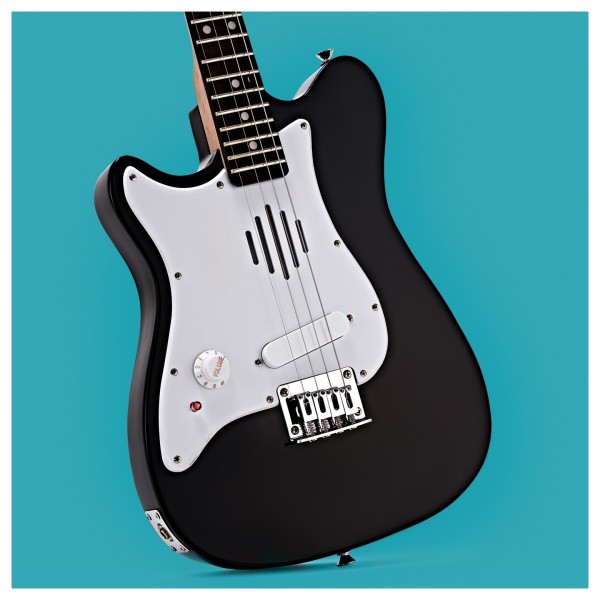 VISIONSTRING Mini Left-Handed Electric Guitar, Black