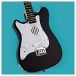 VISIONSTRING Mini Left-Handed Electric Guitar, Black