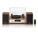 Lenco MC-160WD Bluetooth Turntable with Speakers, Wood - Front