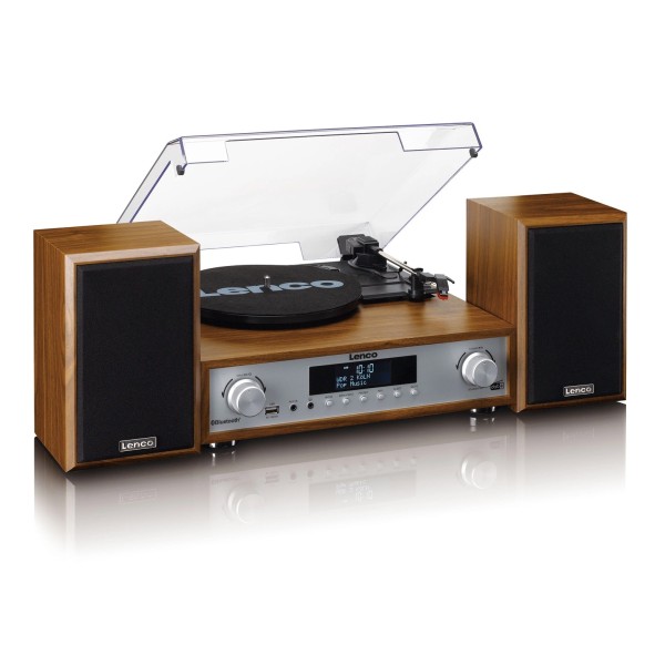 Lenco MC-160WD Bluetooth Hi-Fi System - Angled