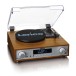 Lenco MC-160WD Bluetooth Turntable with Speakers, Wood - Turntable Angled