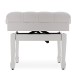 Deluxe Hydraulic Piano Stool, Satin White