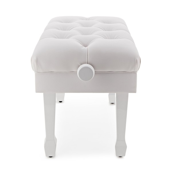 Deluxe Hydraulic Piano Stool, Satin White