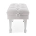 Deluxe Hydraulic Piano Stool, Satin White