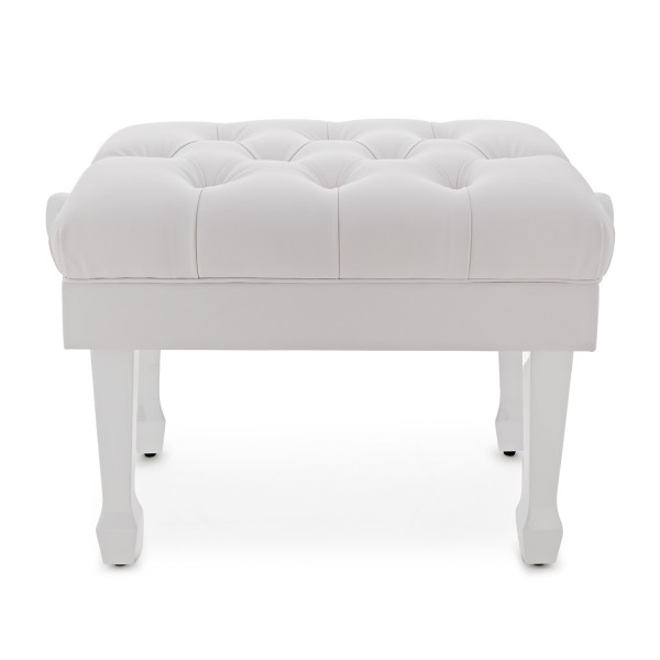 Deluxe Hydraulic Piano Stool, Satin White