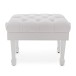 Deluxe Hydraulic Piano Stool by Gear4music, Satin White