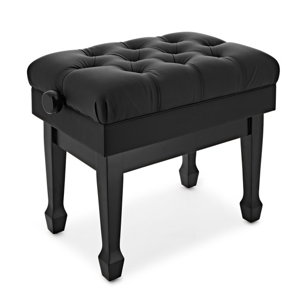 Deluxe Hydraulic Piano Stool, Satin Black