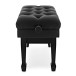 Deluxe Hydraulic Piano Stool, Satin Black