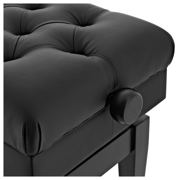 Deluxe Hydraulic Piano Stool, Satin Black