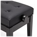 Hydraulic Piano Stool, Gloss Black