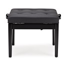 Hydraulic Piano Stool by Gear4music, Satin Black