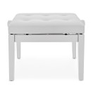 Hydraulic Piano Stool by Gear4music, Satin White