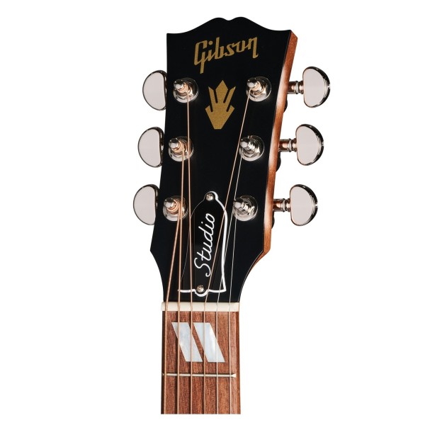 Gibson Hummingbird Studio Walnut Satin Burst Headstock Front