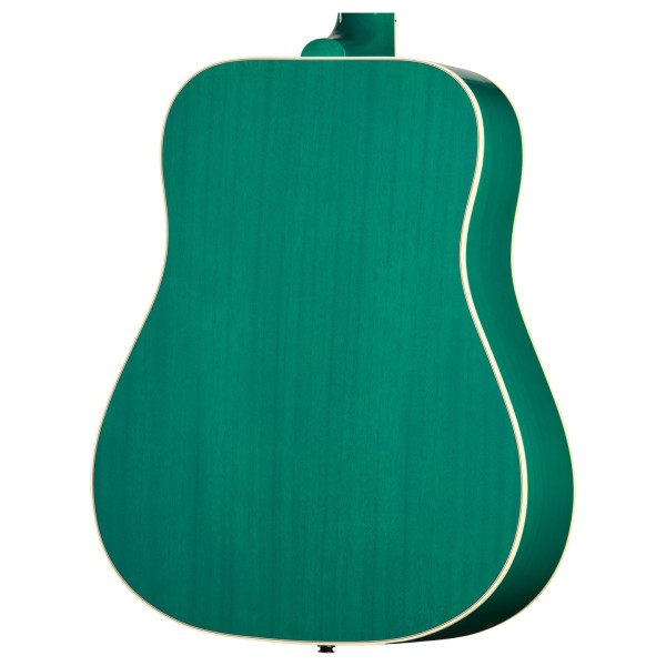Gibson Hummingbird Standard, Translucent Teal - back of body