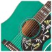 Gibson Hummingbird Standard, Translucent Teal - soundhole