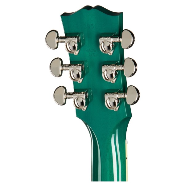Gibson Hummingbird Standard, Translucent Teal - back of headstock