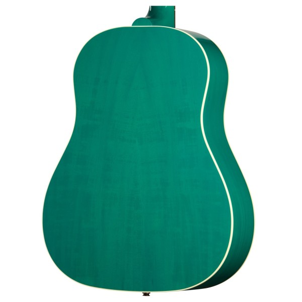 Gibson J-45 Standard, Translucent Teal - back of body