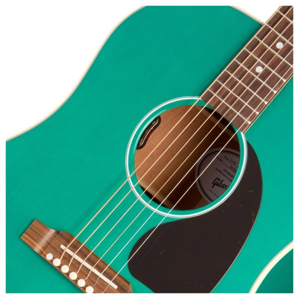 Gibson J-45 Standard, Translucent Teal - soundhole