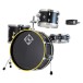 Dixon Drums 'Little Roomer' 20'' 5pc Shell Pack, Gloss Black w/Yellow Hoops