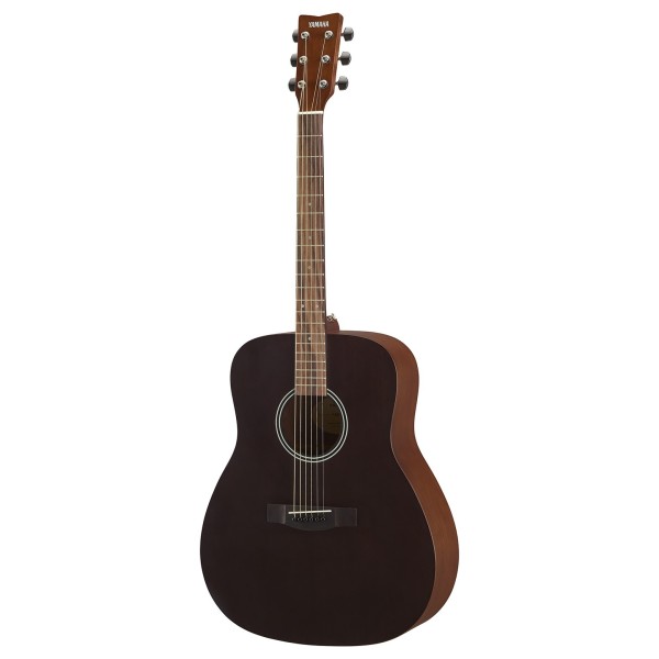 Yamaha F400 Dreadnought Acoustic Guitar, Smoky Black - angled