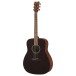 Yamaha F400 Dreadnought Acoustic Guitar, Smoky Black - angled