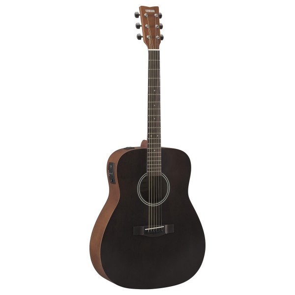 Yamaha FX400 Dreadnought Electro Acoustic Guitar, Smoky Black - angled