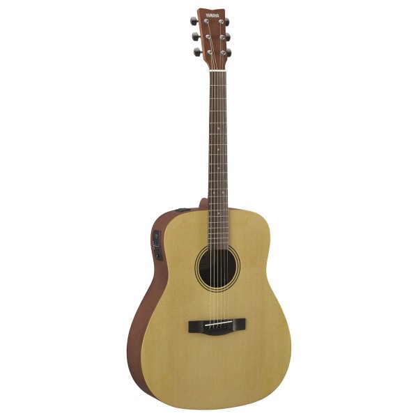 Yamaha FX400 Dreadnought Electro Acoustic Guitar, Natural Satin - angled