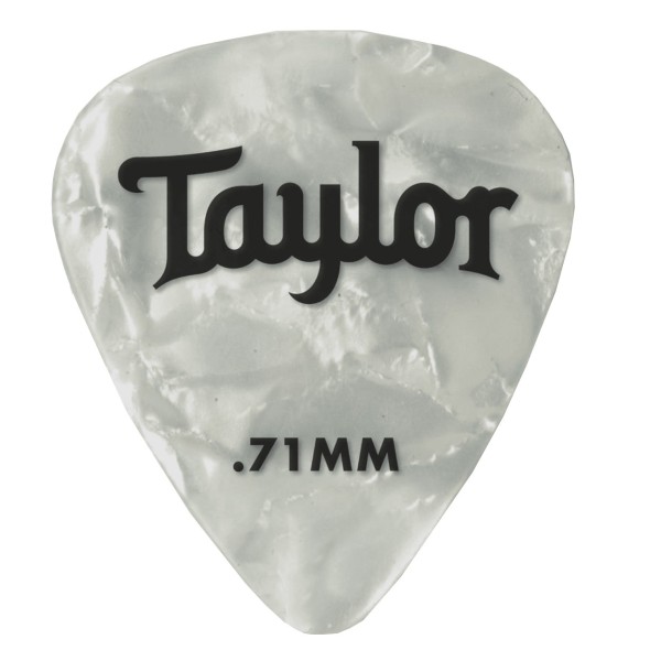 Taylor Celluloid 351 Picks White Pearl 0.71