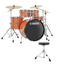Yamaha Rydeen 20" Drum Kit with Paiste Cymbals & DS550U Drum Throne, Orange Sparkle