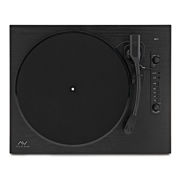 AVCOM Contemporary Turntable with Bluetooth, Black