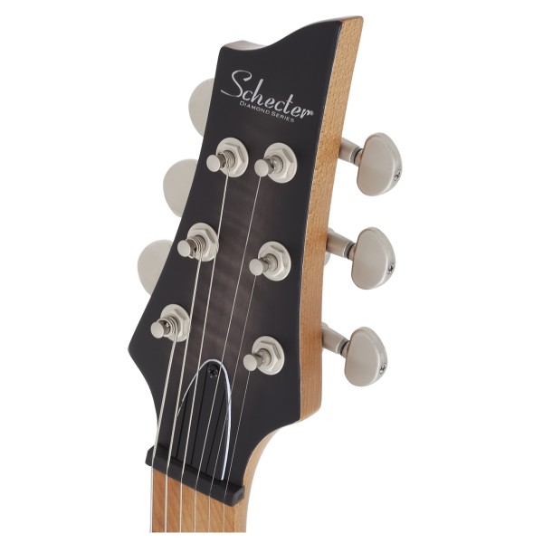Schecter C-1 Standard Plus, Trans Black Burst - headstock