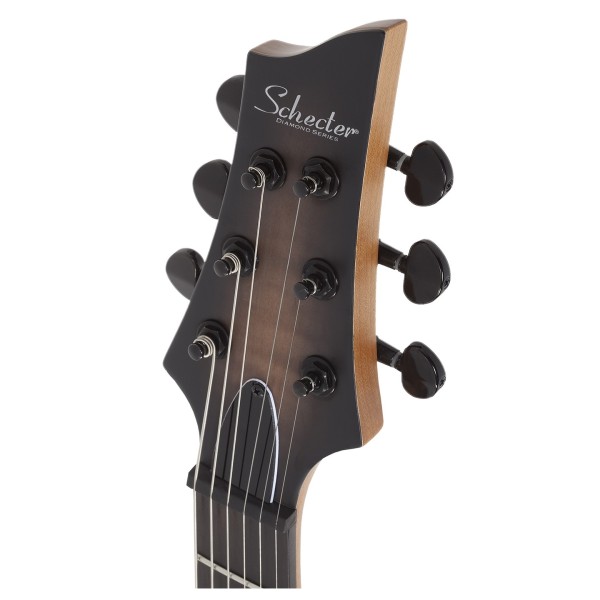 Schecter C-1 Standard Plus, Ember Burst - headstock
