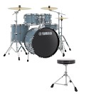 Yamaha Rydeen 20" Drum Kit with Paiste Cymbals & DS550U Drum Throne, Gloss Pale Blue