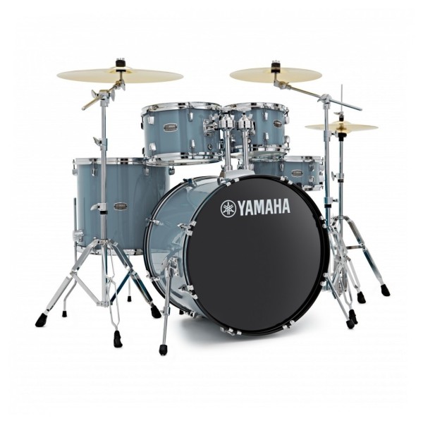 Yamaha Rydeen 20" Drum Kit with Paiste Cymbals & DS550U Drum Throne, Gloss Pale Blue