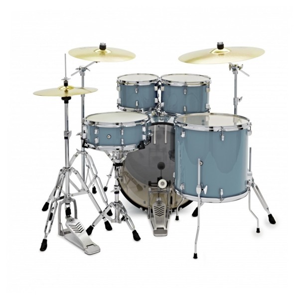 Yamaha Rydeen 20" Drum Kit with Paiste Cymbals & DS550U Drum Throne, Gloss Pale Blue