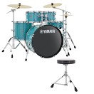 Yamaha Rydeen 20" Drum Kit with Paiste Cymbals & DS550U Drum Throne, Turquoise Glitter