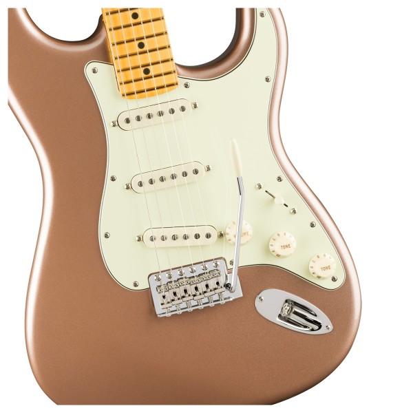 Fender American Professional Classic Stratocaster MN, Faded Firemist Gold - hardware