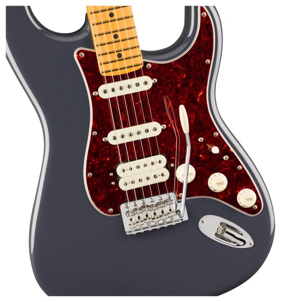 Fender American Professional Classic Stratocaster HSS MN, Faded Black - hardware