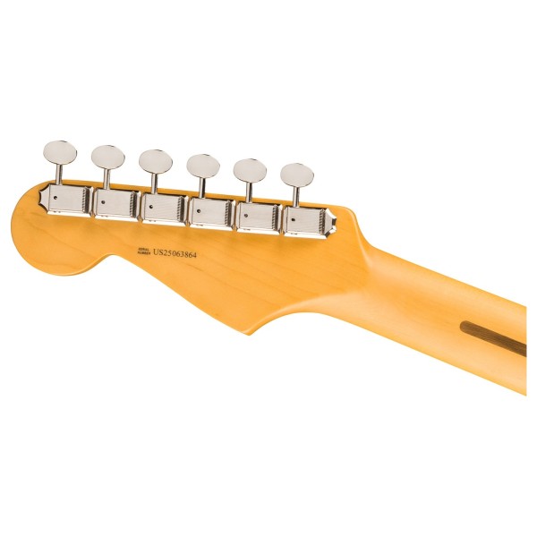 Fender American Professional Classic Stratocaster HSS MN, Faded Black - back of headstock