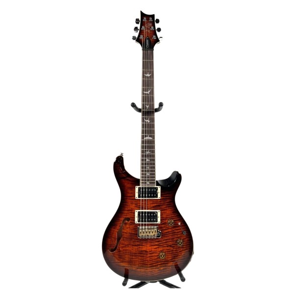 PRS SE Custom 24 Semi-Hollow Piezo, Orange Tiger Smokeburst