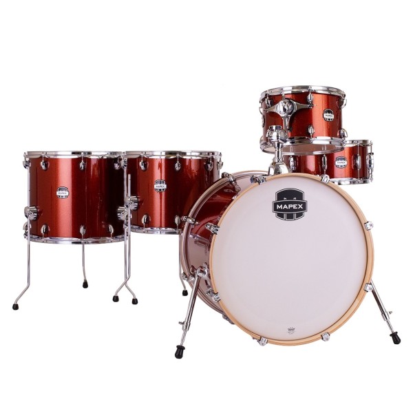 Mapex Mars Birch 22'' 5pc Crossover Shell Pack, Blood Orange Sparkle