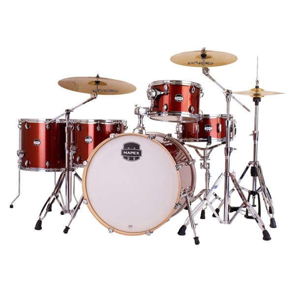 Mapex Mars Birch 22'' 5pc Crossover Shell Pack, Blood Orange Sparkle