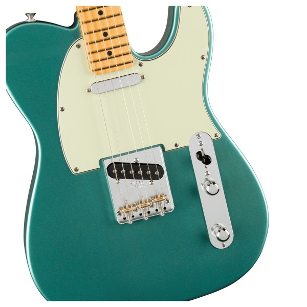 Fender American Professional Classic Telecaster MN, Faded Sherwood Green Metallic - hardware