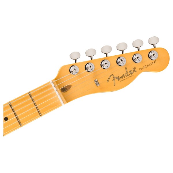 Fender American Professional Classic Telecaster MN, Faded Lake Placid Blue - headstock