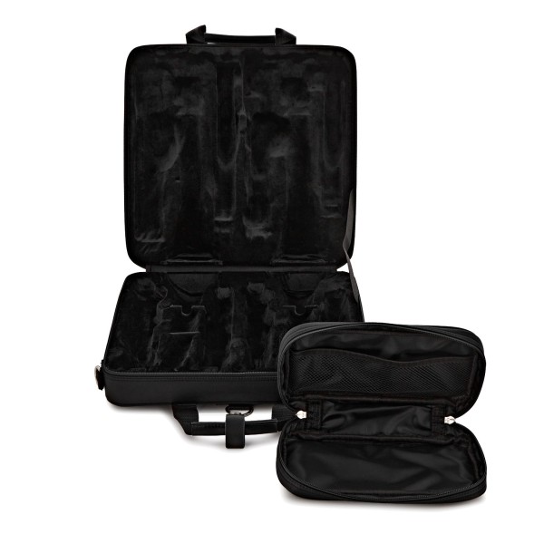 Buffet Ultra-Light Double Clarinet Case for Bb and A, Black - Open
